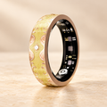 IRIS ONE Smart Ring in Gelb mit Emaille und roségoldfarbenen Ornamenten